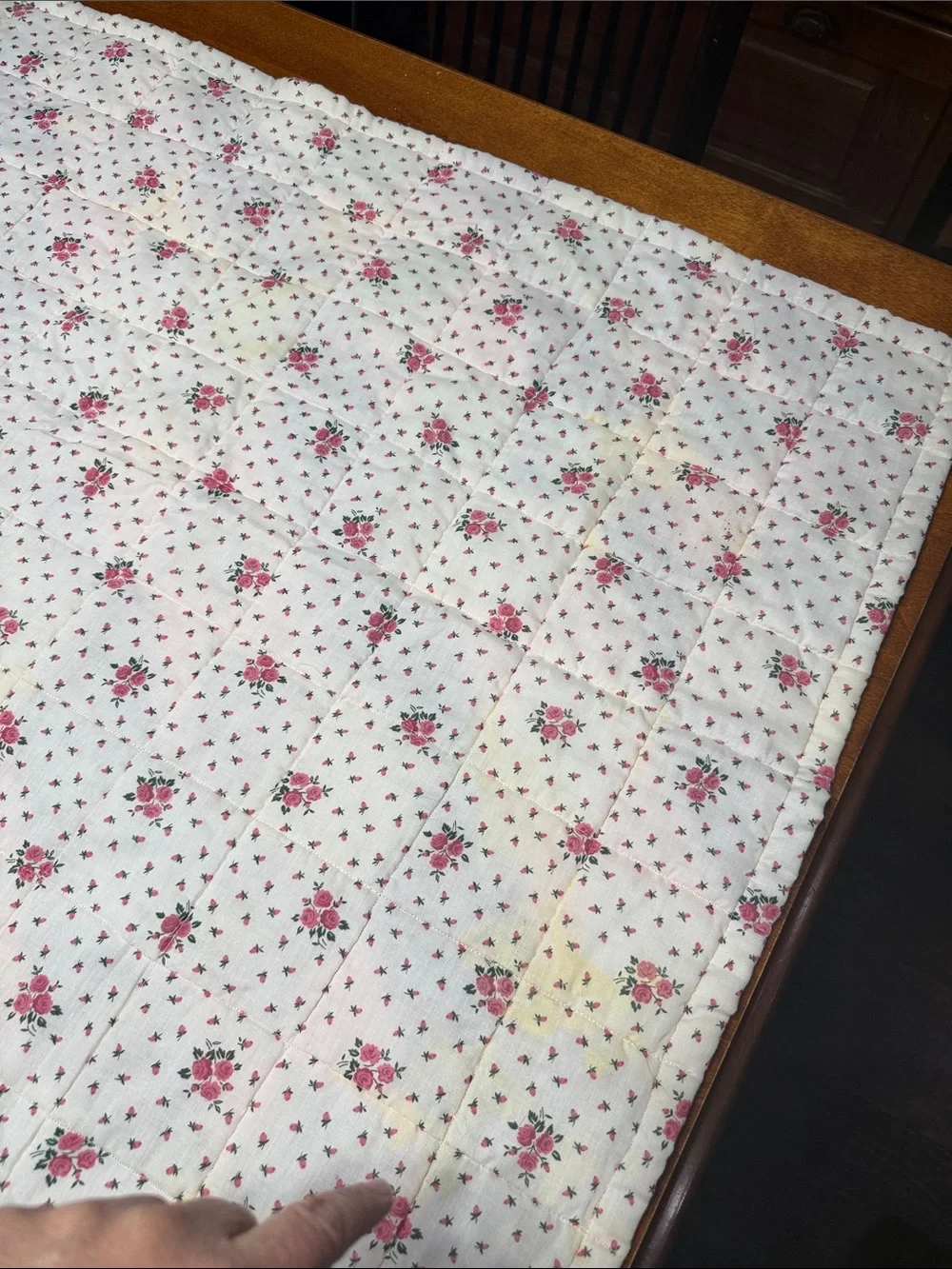 Handmade Pink and Plum Patchwork Quilt - Cozy Home Bedding - 3’ x 5’